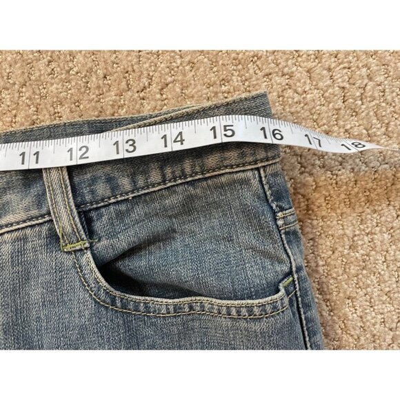 Vintage 90s Y2K Mid Rise Floral Embroidered Bootcut Jeans Sz 10P - Picture 8 of 12